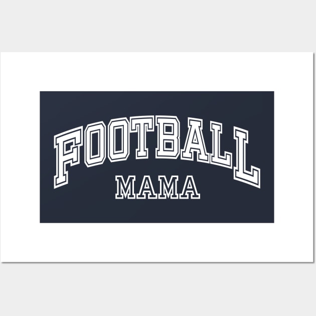 Football Mama College, Retro Football Player Mom Wall Art by WaBastian